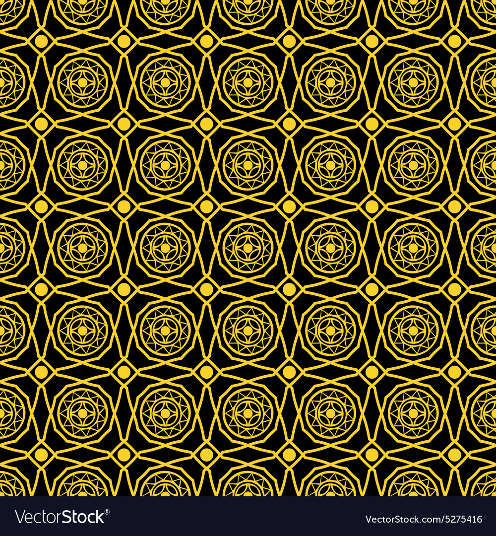 Seamless golden pattern Royalty Free Vector Image