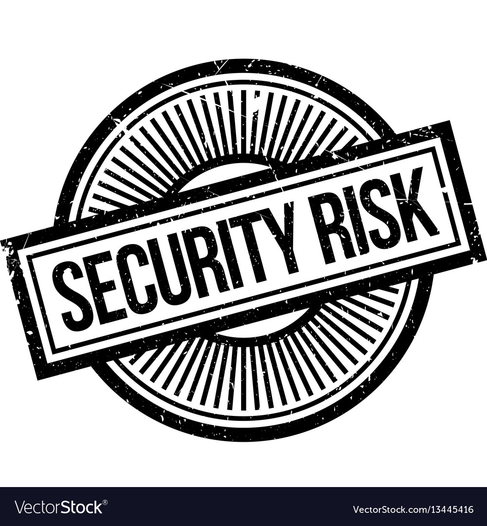 Security risk rubber stamp Royalty Free Vector Image