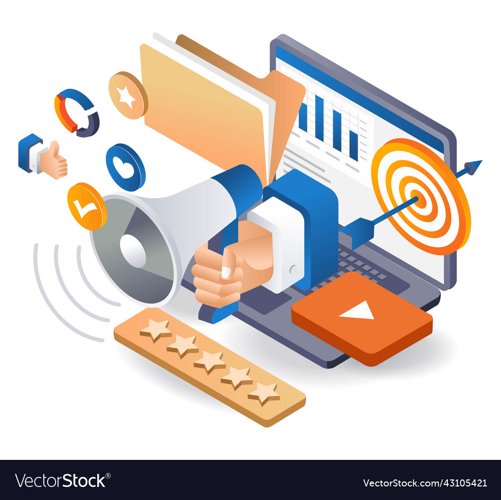 Business campaign email social media marketing Vector Image