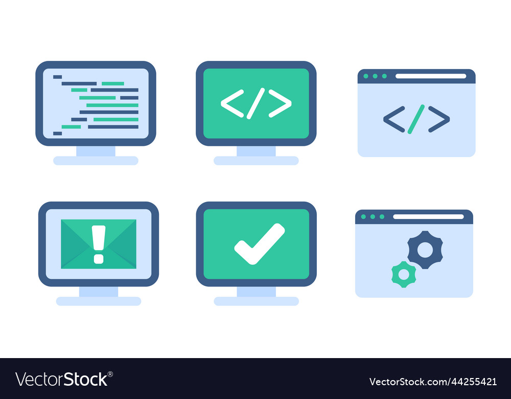 Datencodierung für Programmentwickler auf der Website vector image Datencodierung für Programmentwickler auf der Website
