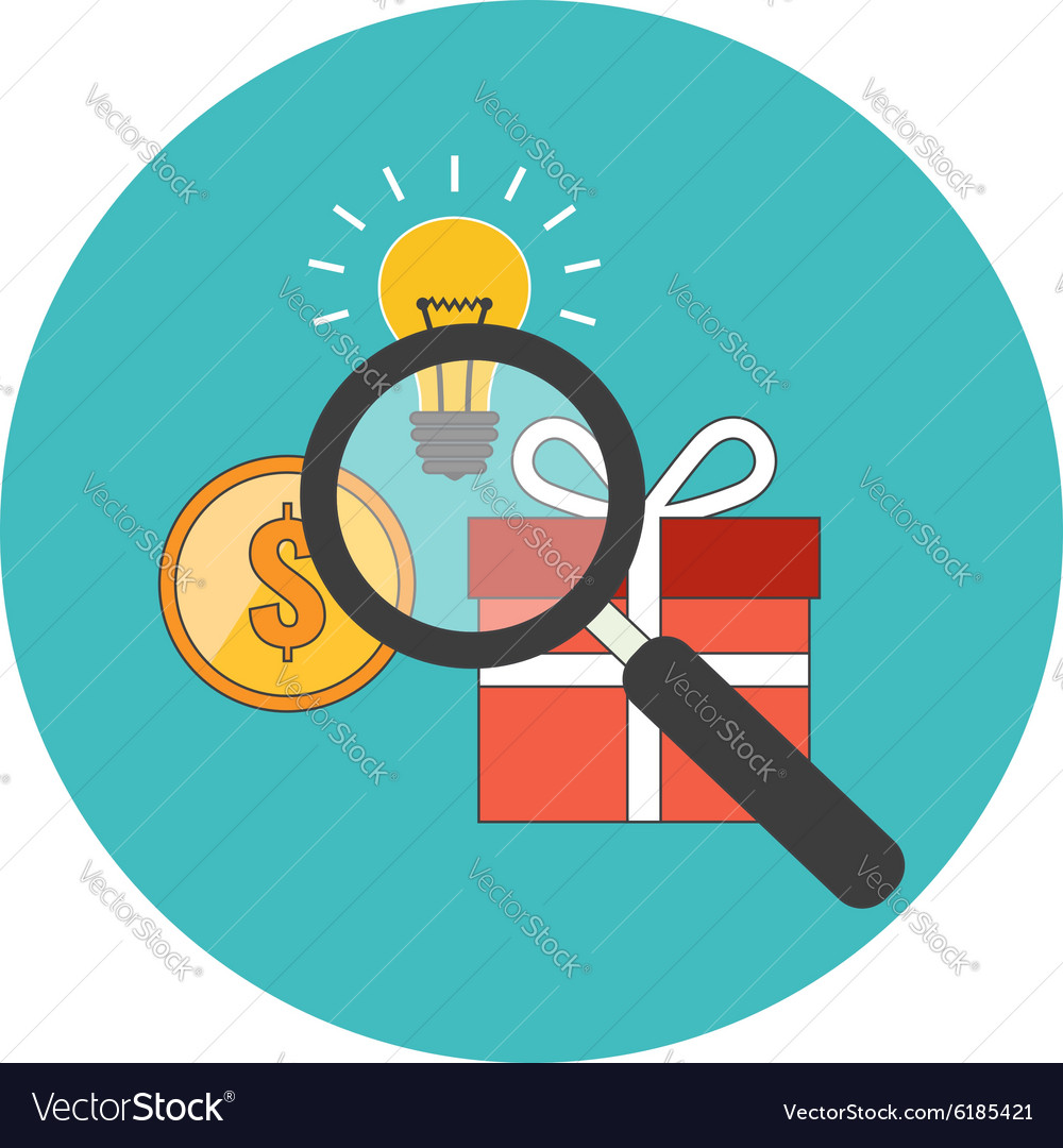 Efficient search concept flat design icon
