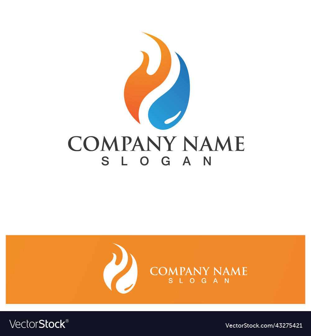 Fire logo template flame symbol icon