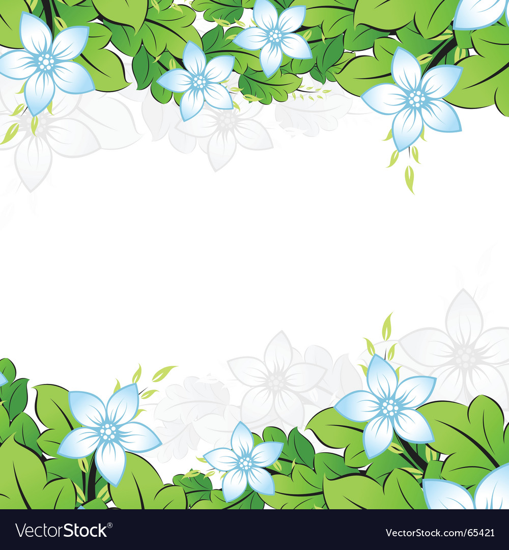 Flowerl frame Royalty Free Vector Image - VectorStock