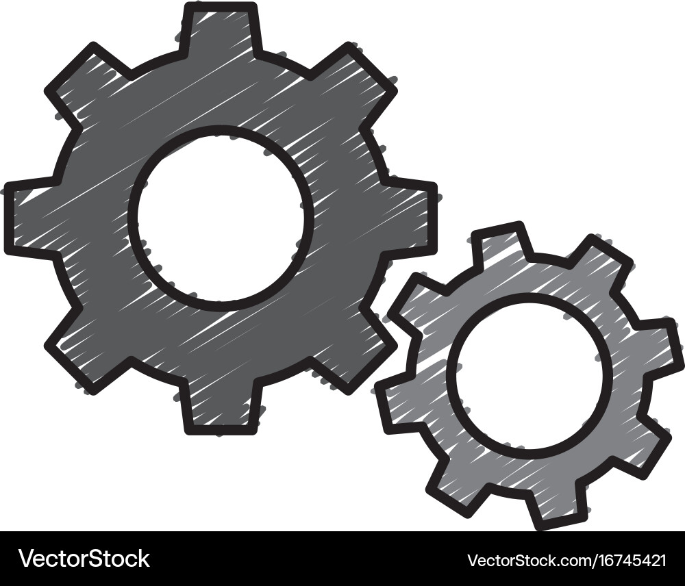 Gear wheels icon Royalty Free Vector Image - VectorStock