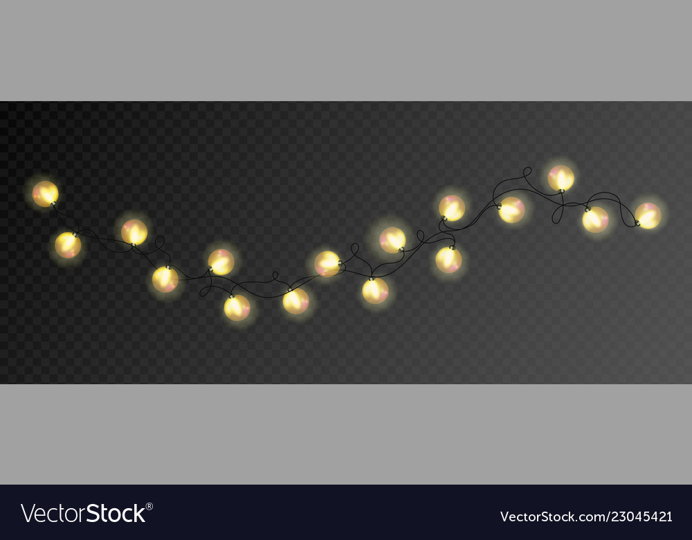 Goldene Weihnachtsbeleuchtung Garland
