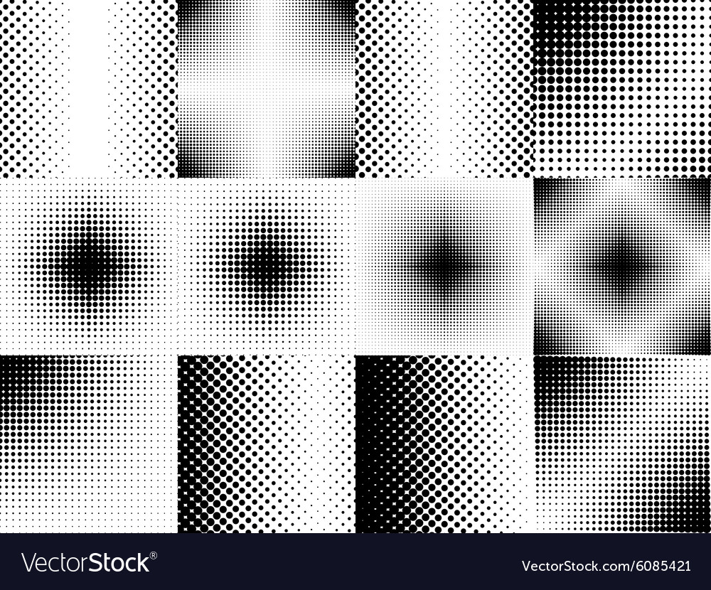 Halftone background set Royalty Free Vector Image