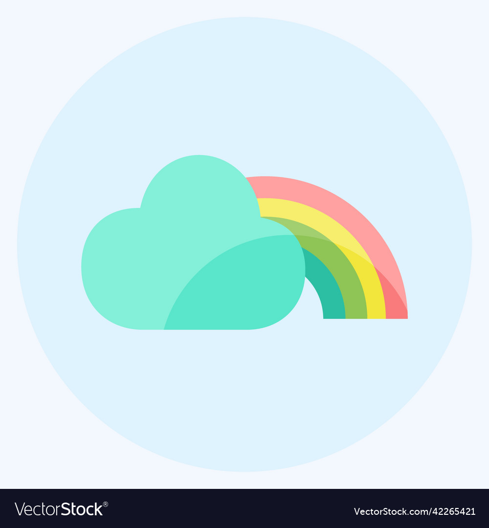 Icon rainbow suitable for spring symbol flat