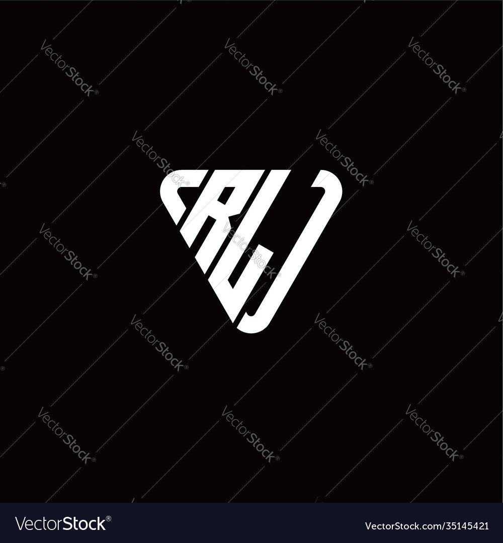 Initial letter r l linked triangle design logo vector image Initial letter r l linked triangle design logo
