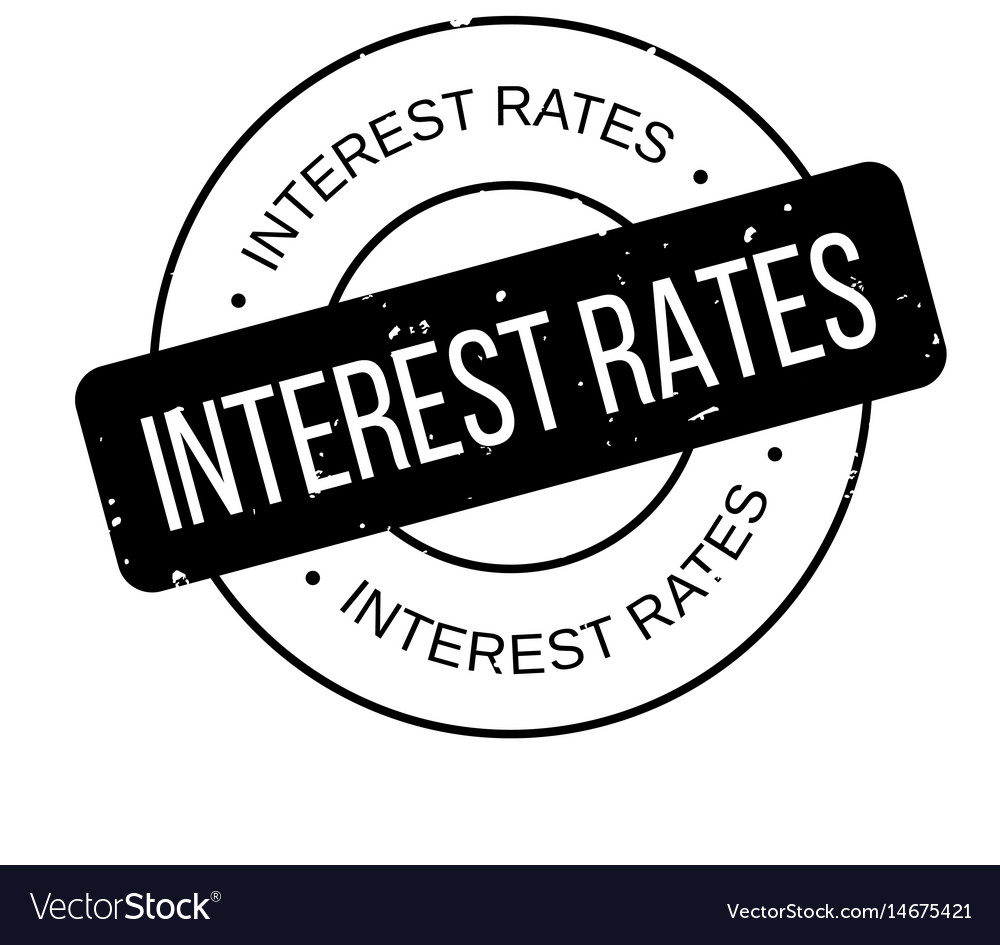 Interest rates rubber stamp Royalty Free Vector Image