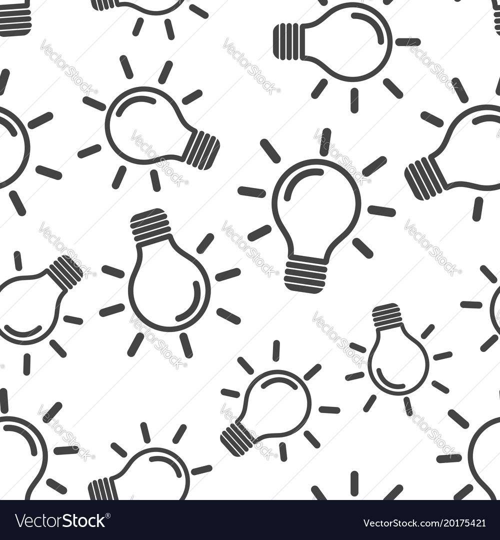 Light bulb icon seamless pattern background