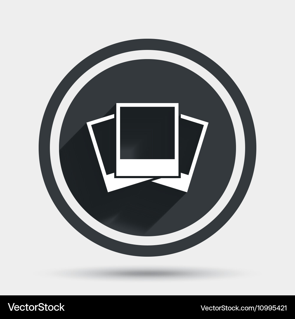 Photo frames template icon Empty photography Vector Image