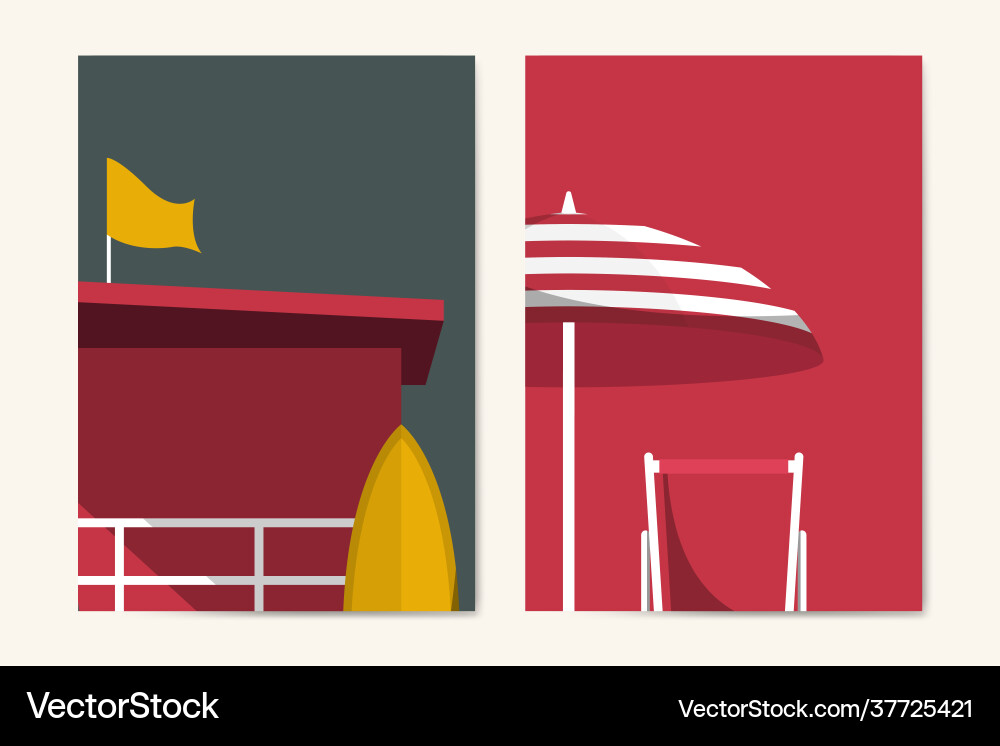 Summer beach Royalty Free Vector Image - VectorStock