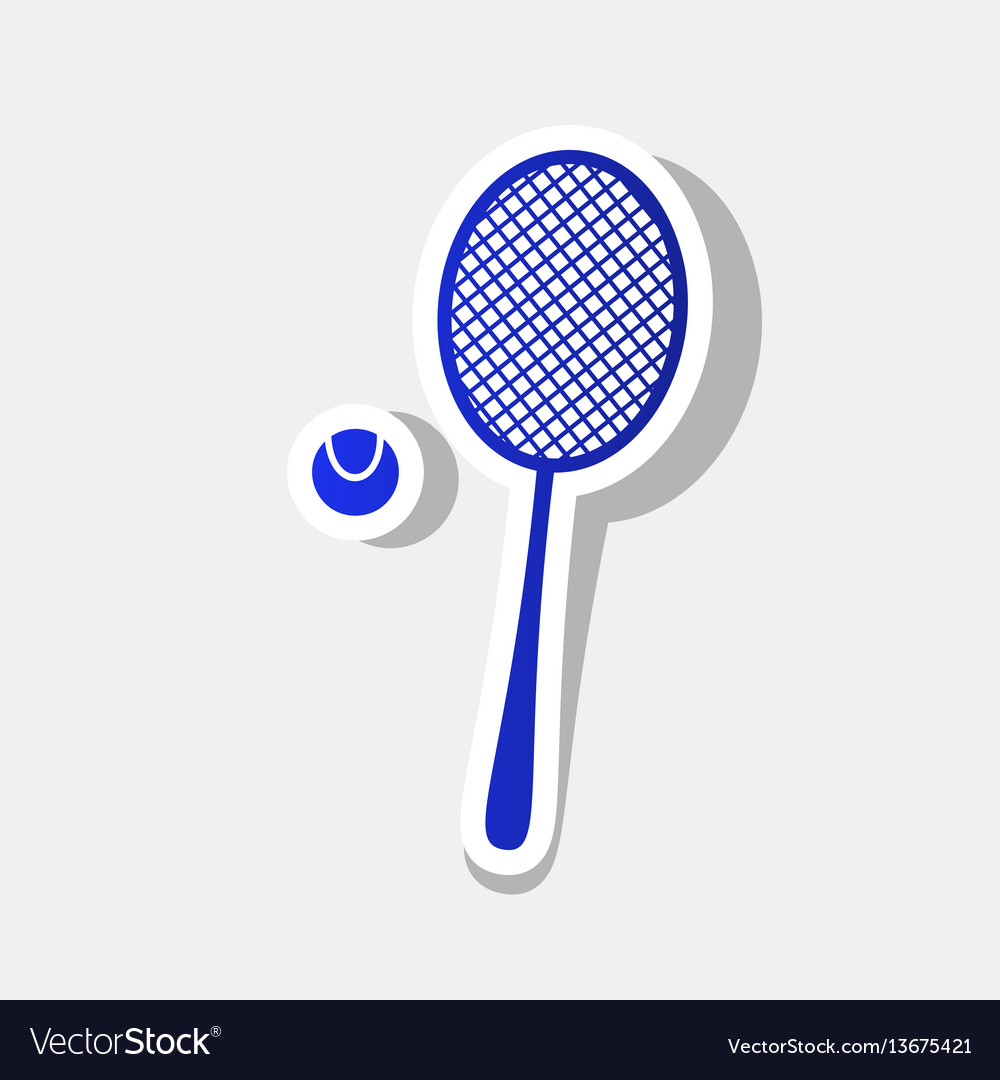 Tennis racquet sign new year bluish icon