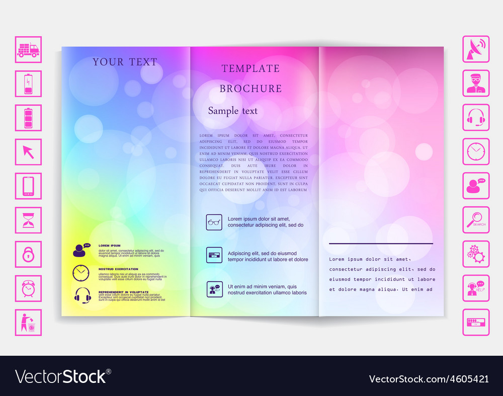 Tri-fold brochure mock up design smooth unfocused