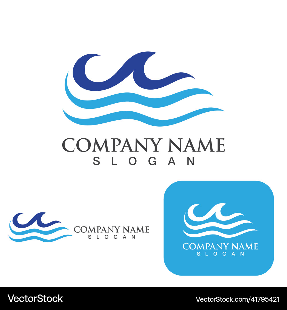 Water wave icon Royalty Free Vector Image - VectorStock