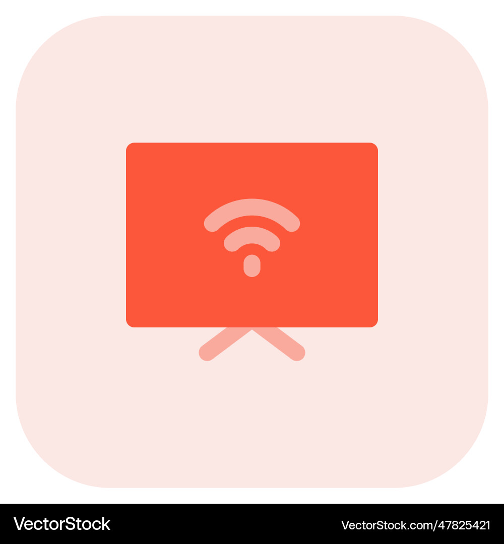 Wifi enabled tv capable of online streaming Vector Image