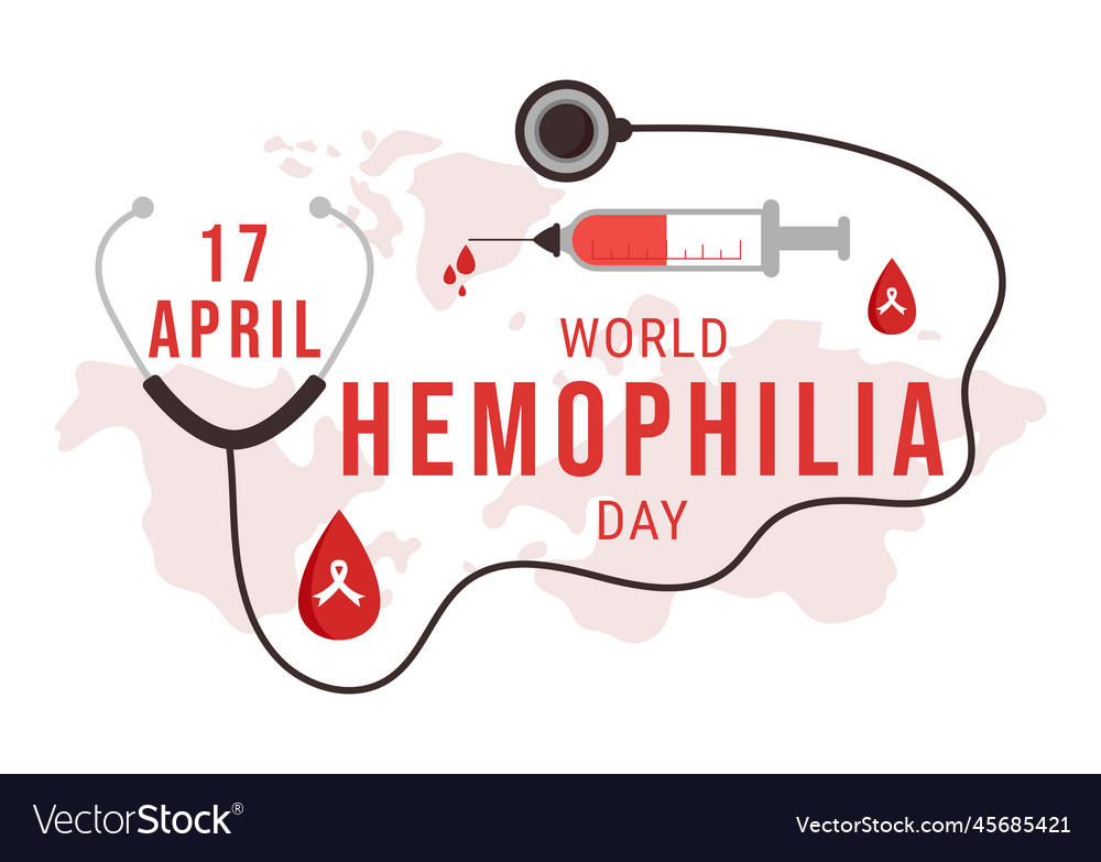 World hemophilia day on april 17 with red