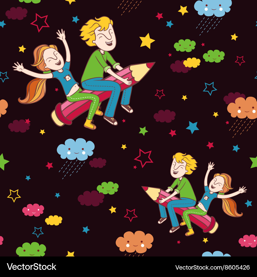 Back to school pattern Royalty Free Vector Image