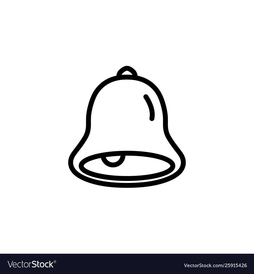 Bell line icon in flat style for apps ui websites