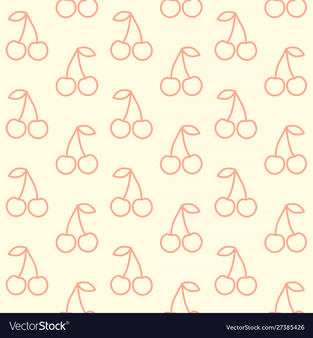 Cherry Seamless Pattern Background