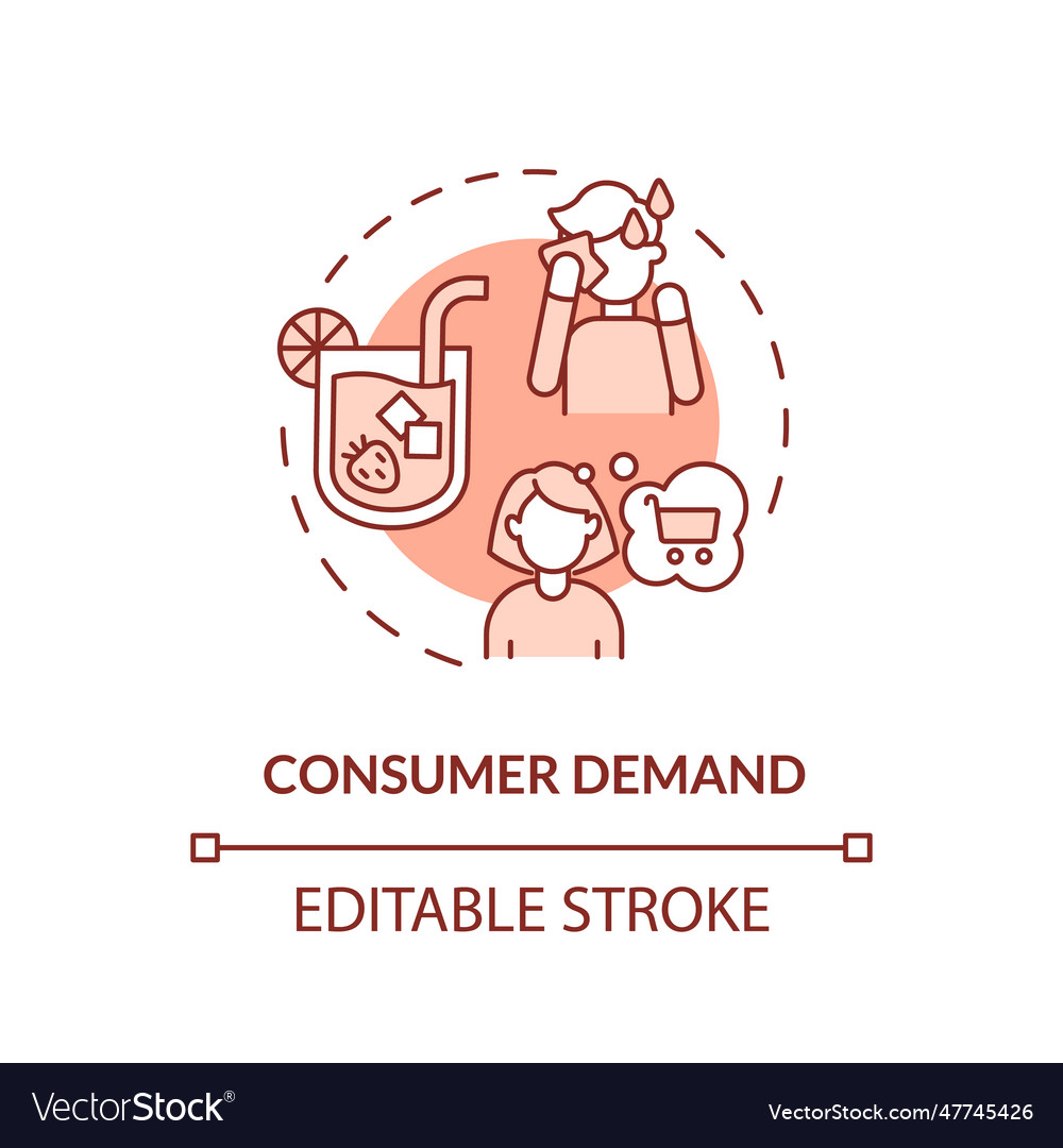 Customizable consumer demand icon heatflation Vector Image