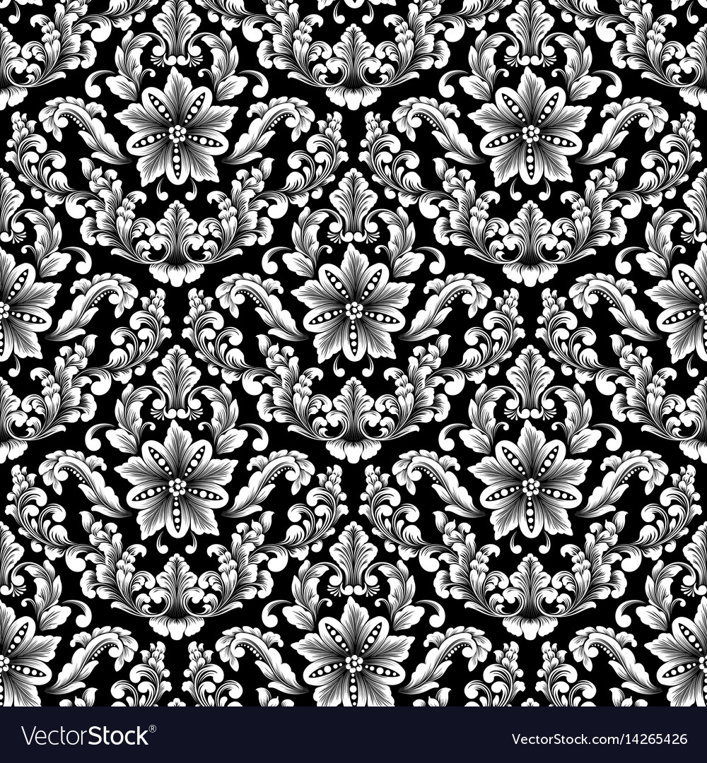 Damask seamless pattern background classical