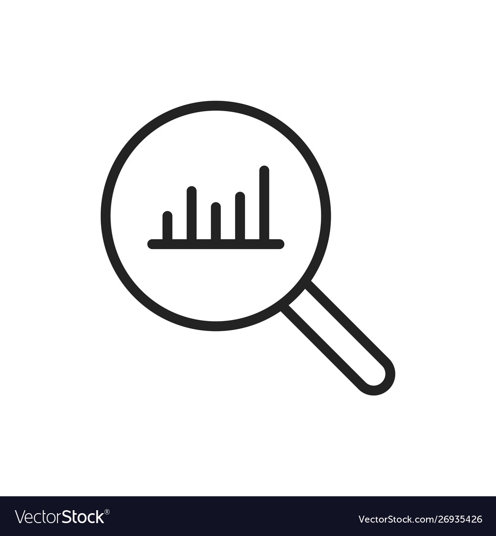 Data analysis web icons in line style graphs vector image Data analysis web icons in line style graphs