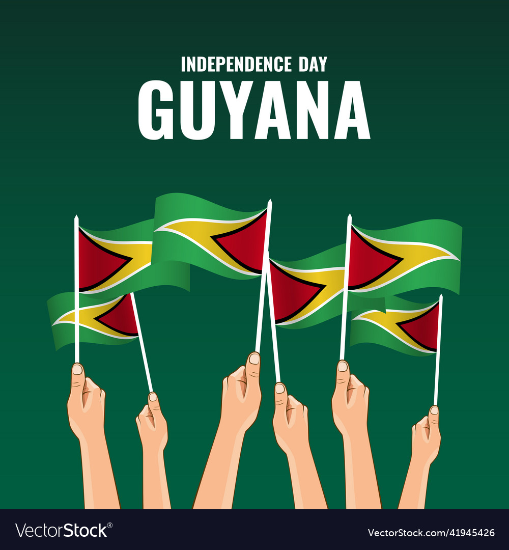 Guyana independence day Royalty Free Vector Image