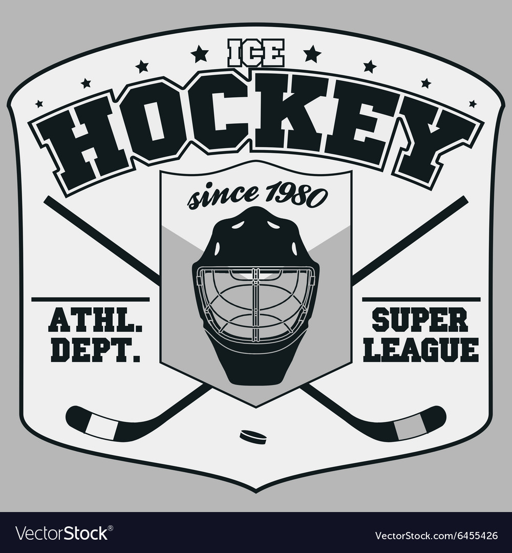 Ice hockey badge Royalty Free Vector Image - VectorStock