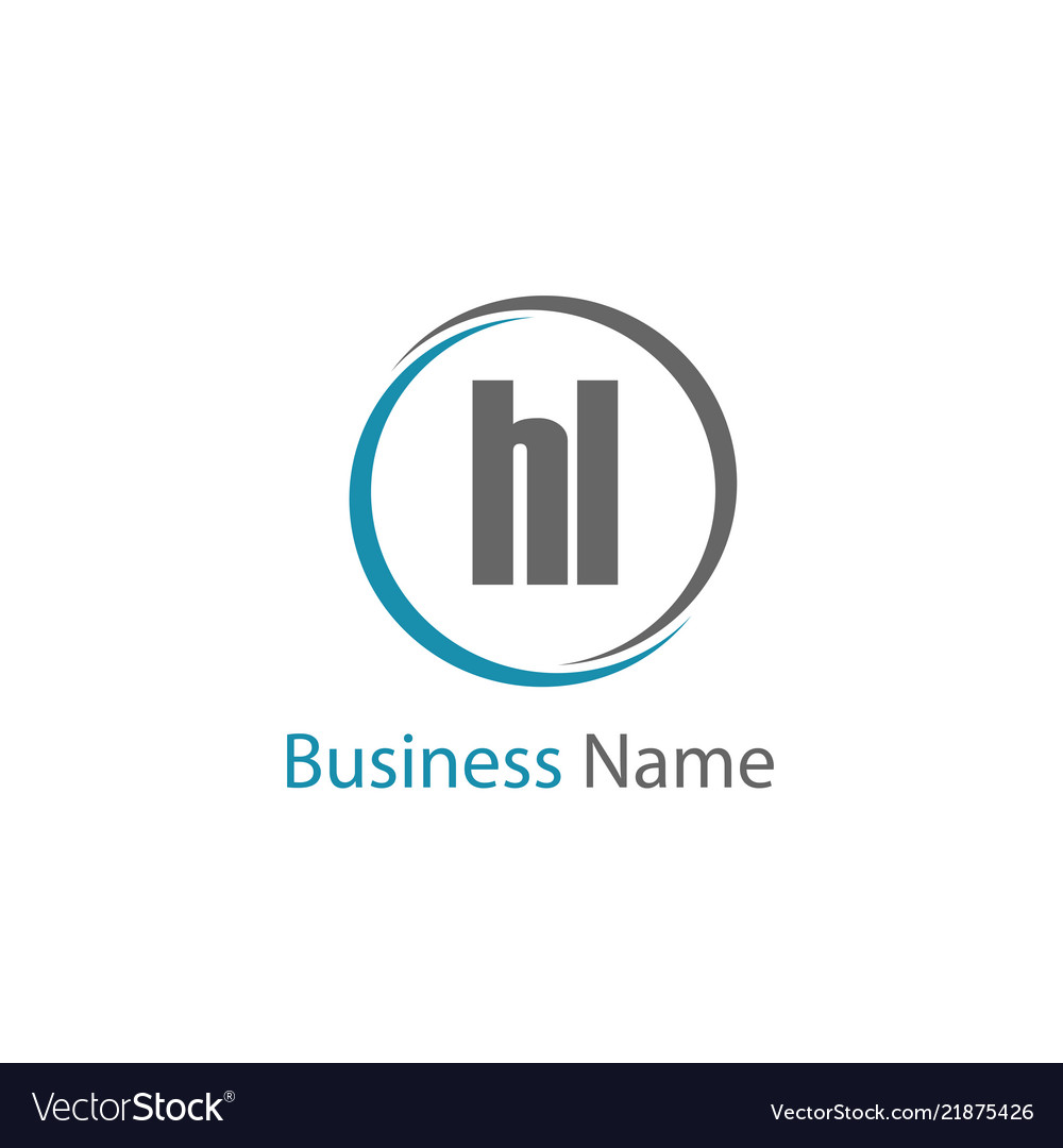 Initial letter hl logo template design Royalty Free Vector