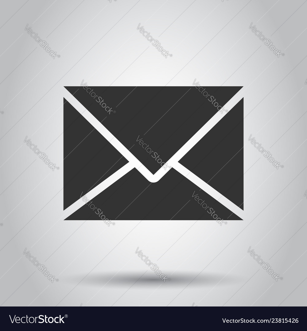 Mail envelope icon in flat style email message