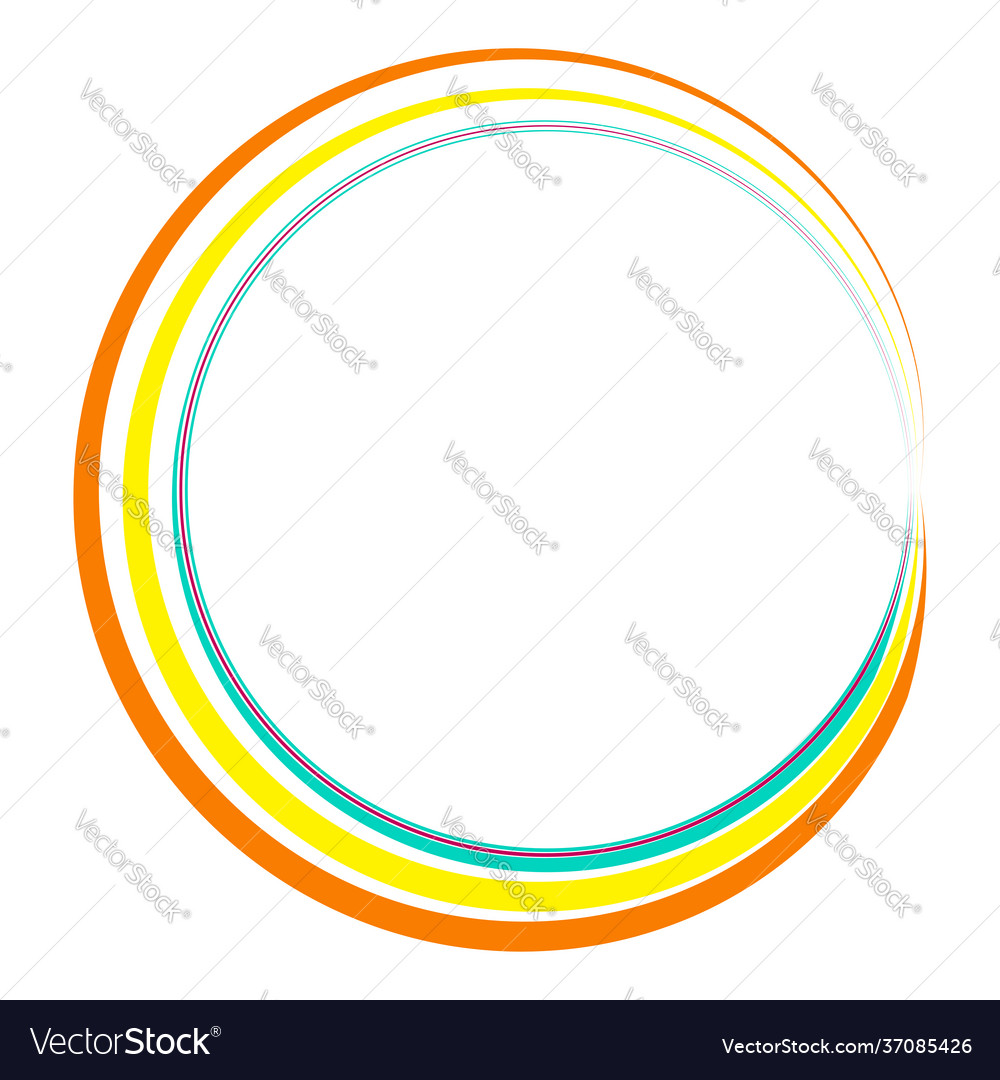Radial abstract geometric circle design element vector image Radial abstract geometric circle design element