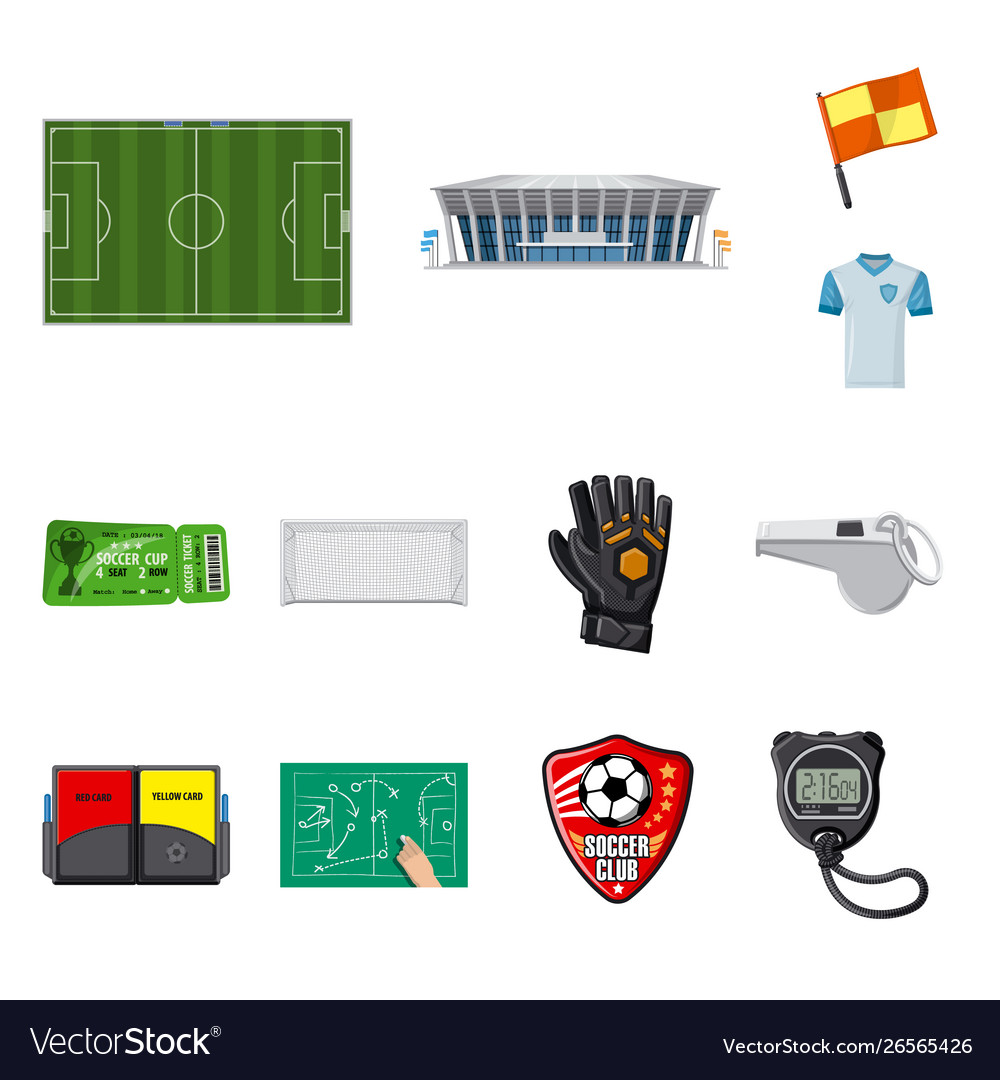 Soccer and gear symbol set