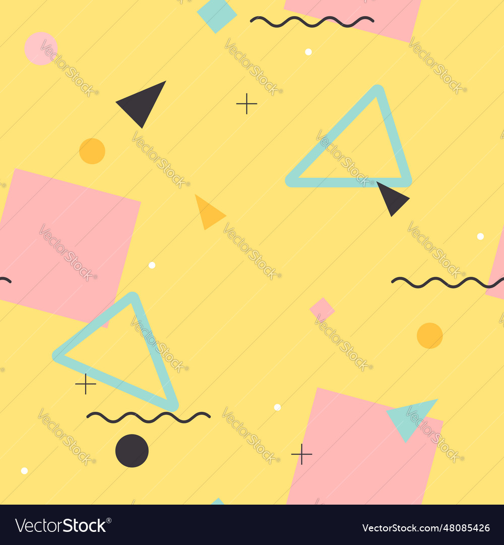 Soft colored memphis pattern design