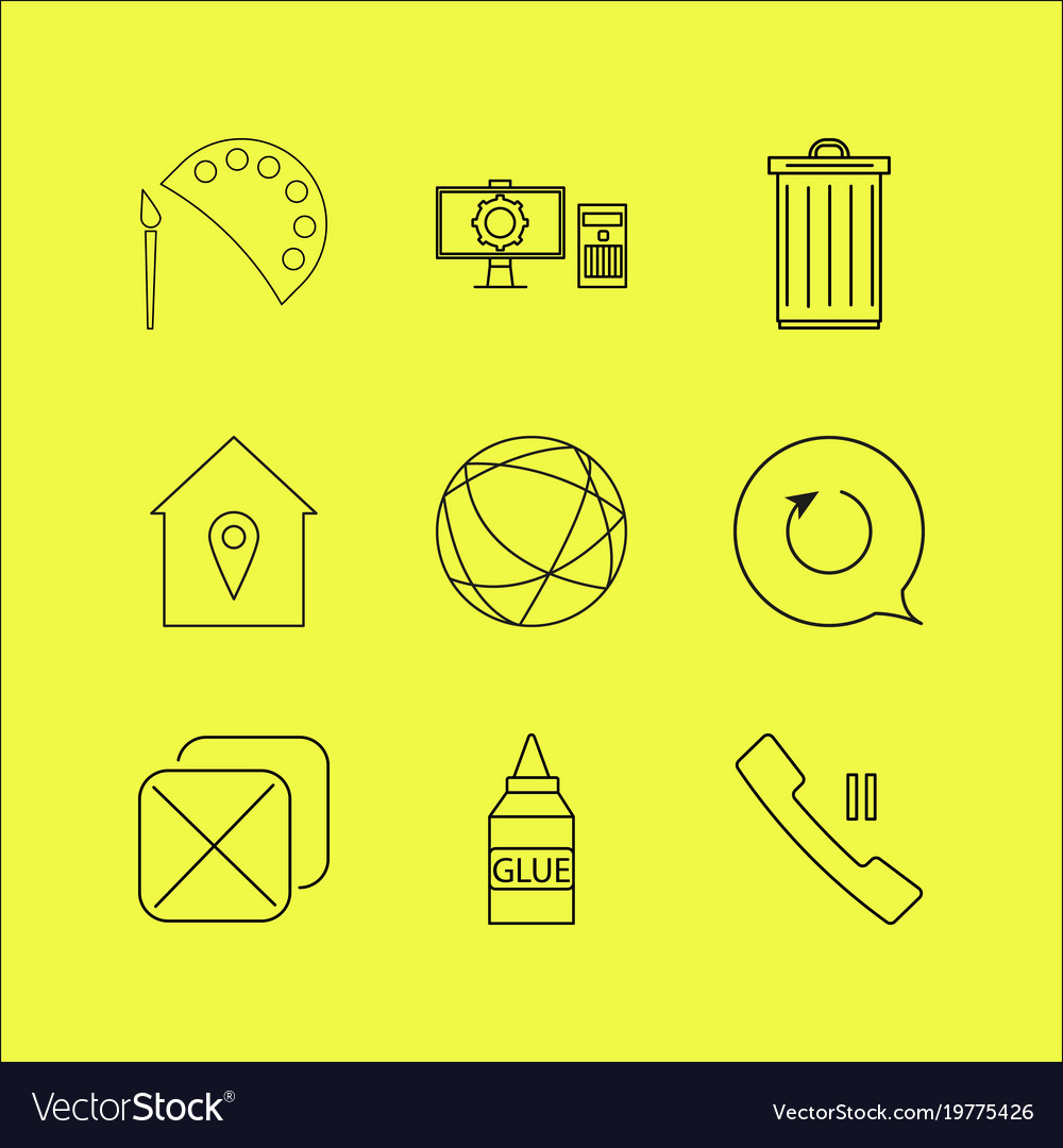Web linear icon set simple outline icons