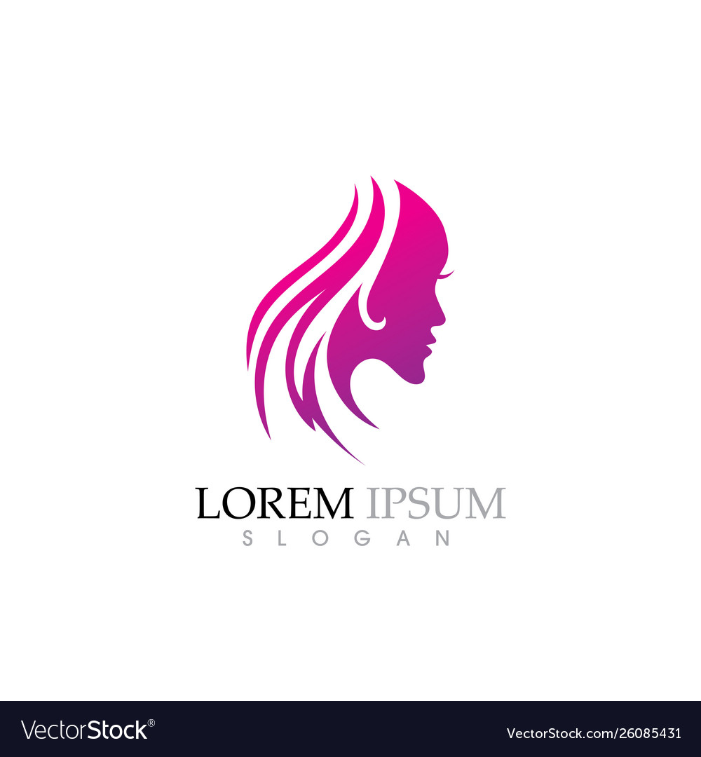 Beauty women face silhouette character logo Vector Image