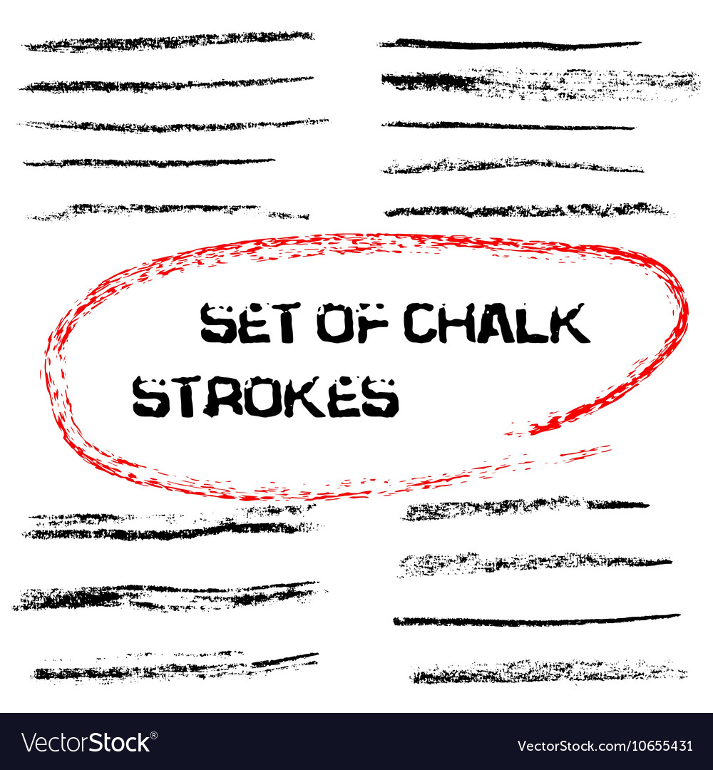 Chalk lines hand drawn strokes