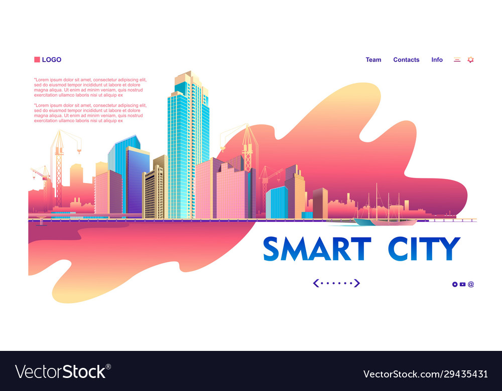 Conceptual Horizontal Banner Homepage Template Vector Image