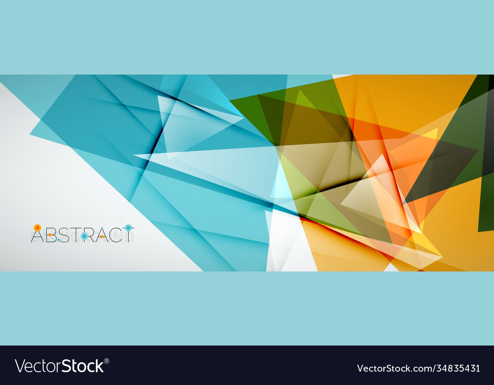 Geometric abstract background color triangle vector image Geometric abstract background color triangle