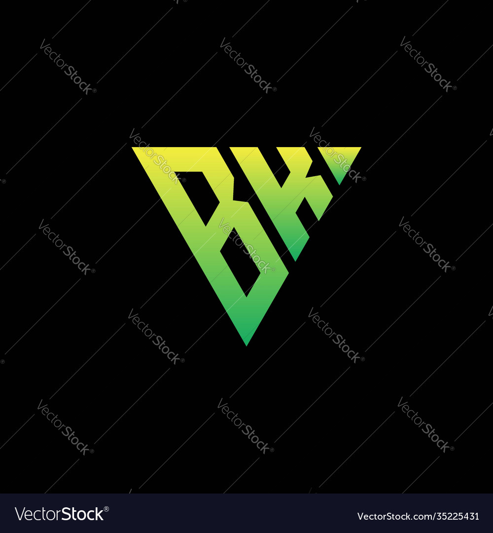Initial triangle logo monogram with shape vector image Initial triangle logo monogram with shape