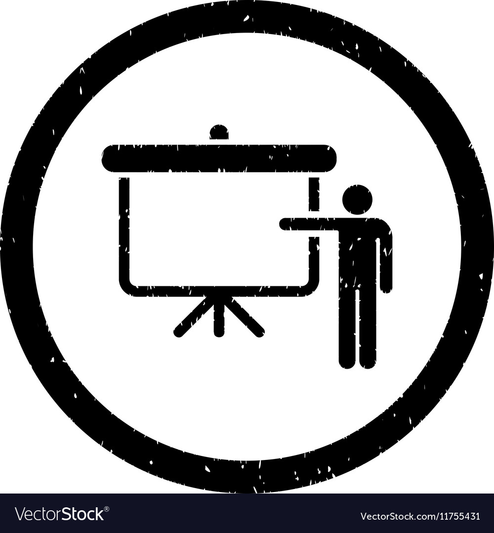 Lecture board rounded grainy icon