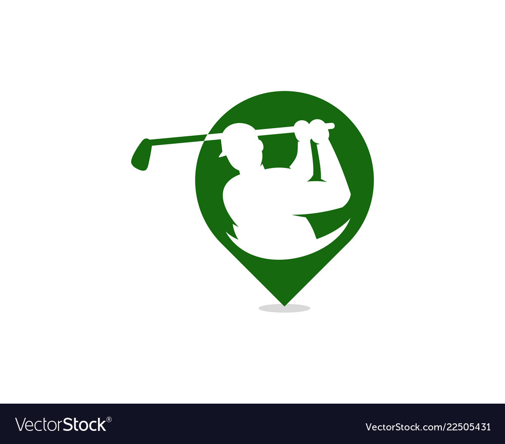 Location golf logo icon design Royalty Free Vector Image