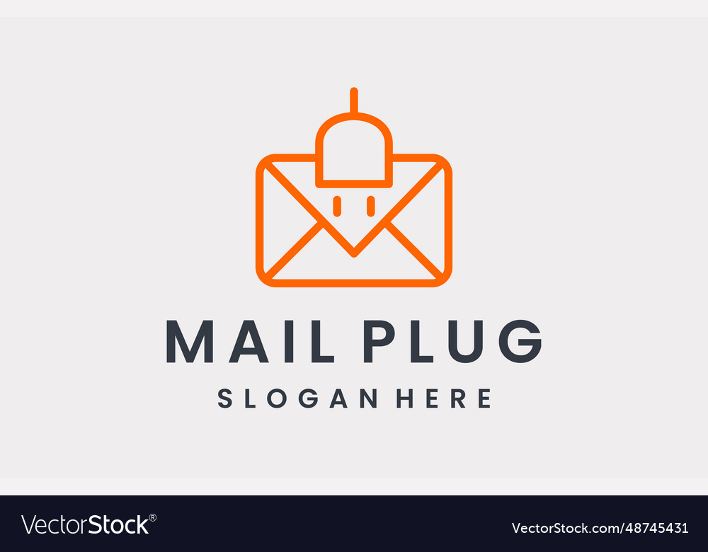 Mail plug Royalty Free Vector Image - VectorStock