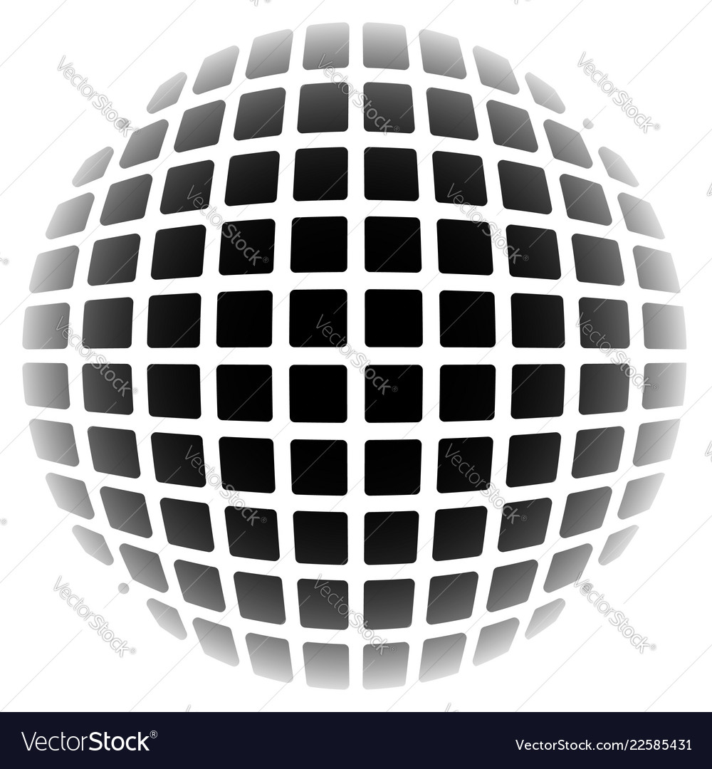 Mosaic mesh of squares with salient protuberant vector image Mosaic mesh of squares with salient protuberant