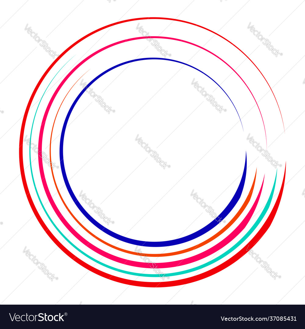 Radial abstract geometric circle design element vector image Radial abstract geometric circle design element