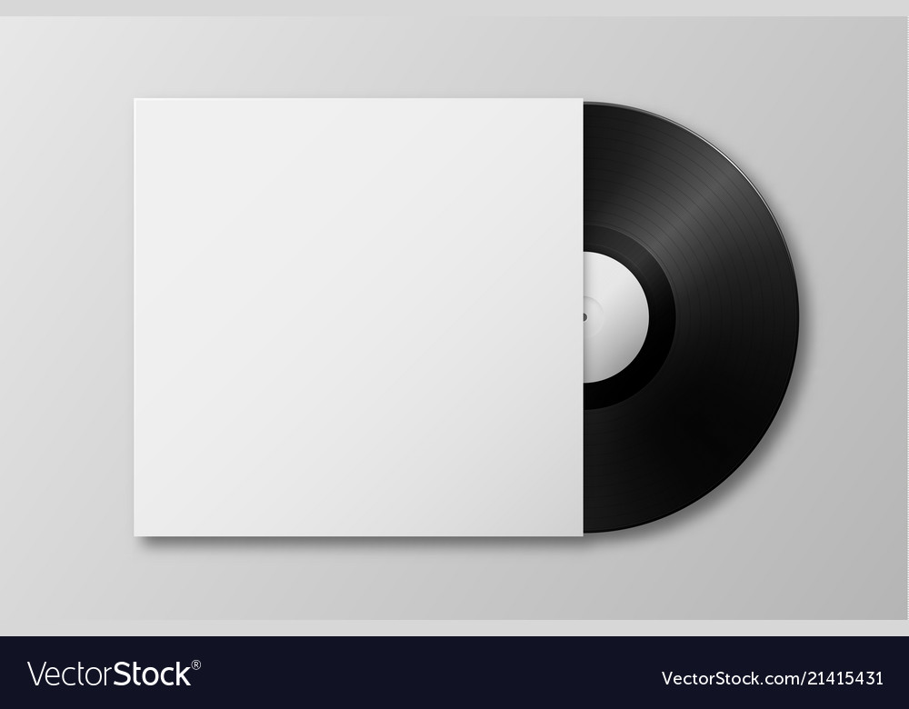 Realistic 3d music gramophone vinyl lp Royalty Free Vector