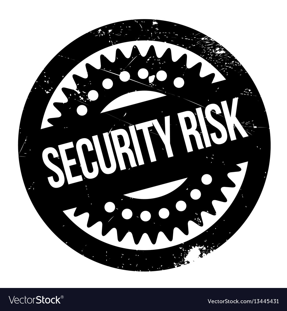 Security risk rubber stamp Royalty Free Vector Image