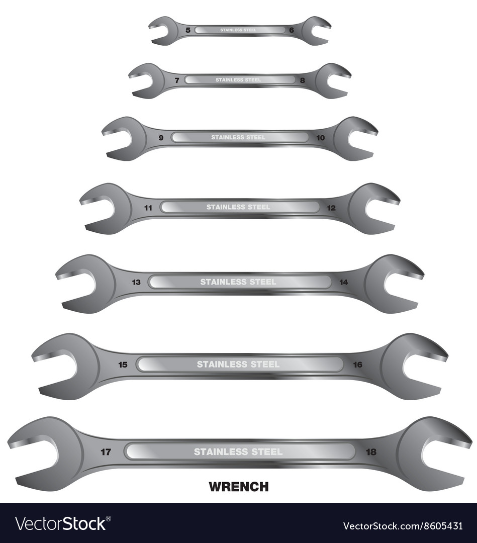 Wrench isolated on white background object tool