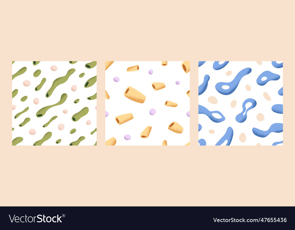 Abstract seamless patterns set repeating print vector image Abstract seamless patterns set repeating print