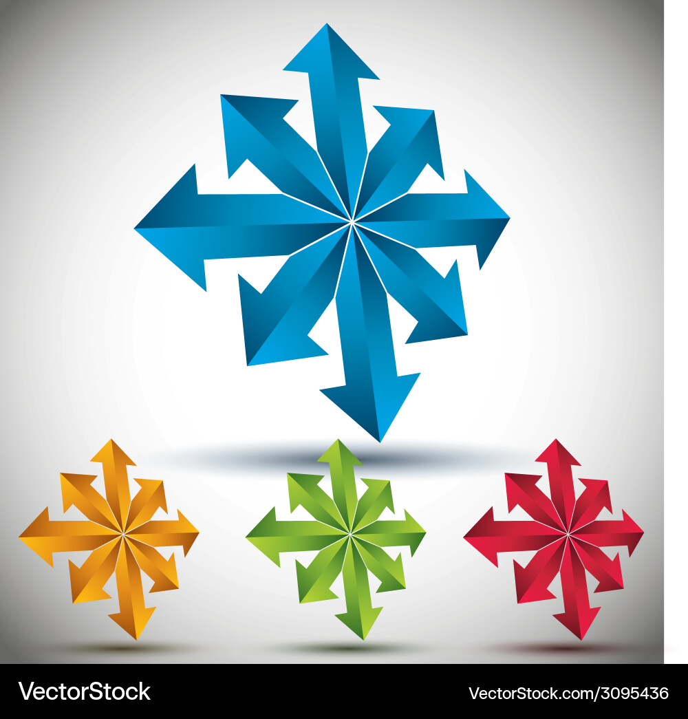 Arrows 3d icon Royalty Free Vector Image - VectorStock